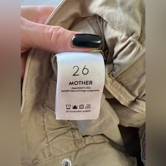 Mother | Size 26 | Yoyo Ruffle Greaser Paper Bag Highrise Straight Khakis Pants - Picture 3 of 12